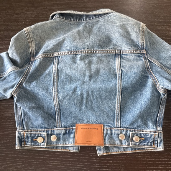Alexander Wang Light Blue Shrunken Trucker Jacket - Picture 4 of 7